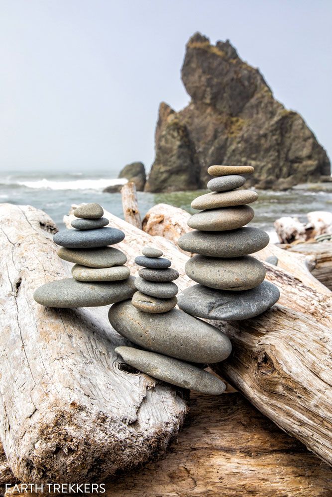 Ruby Beach Rock Cairns