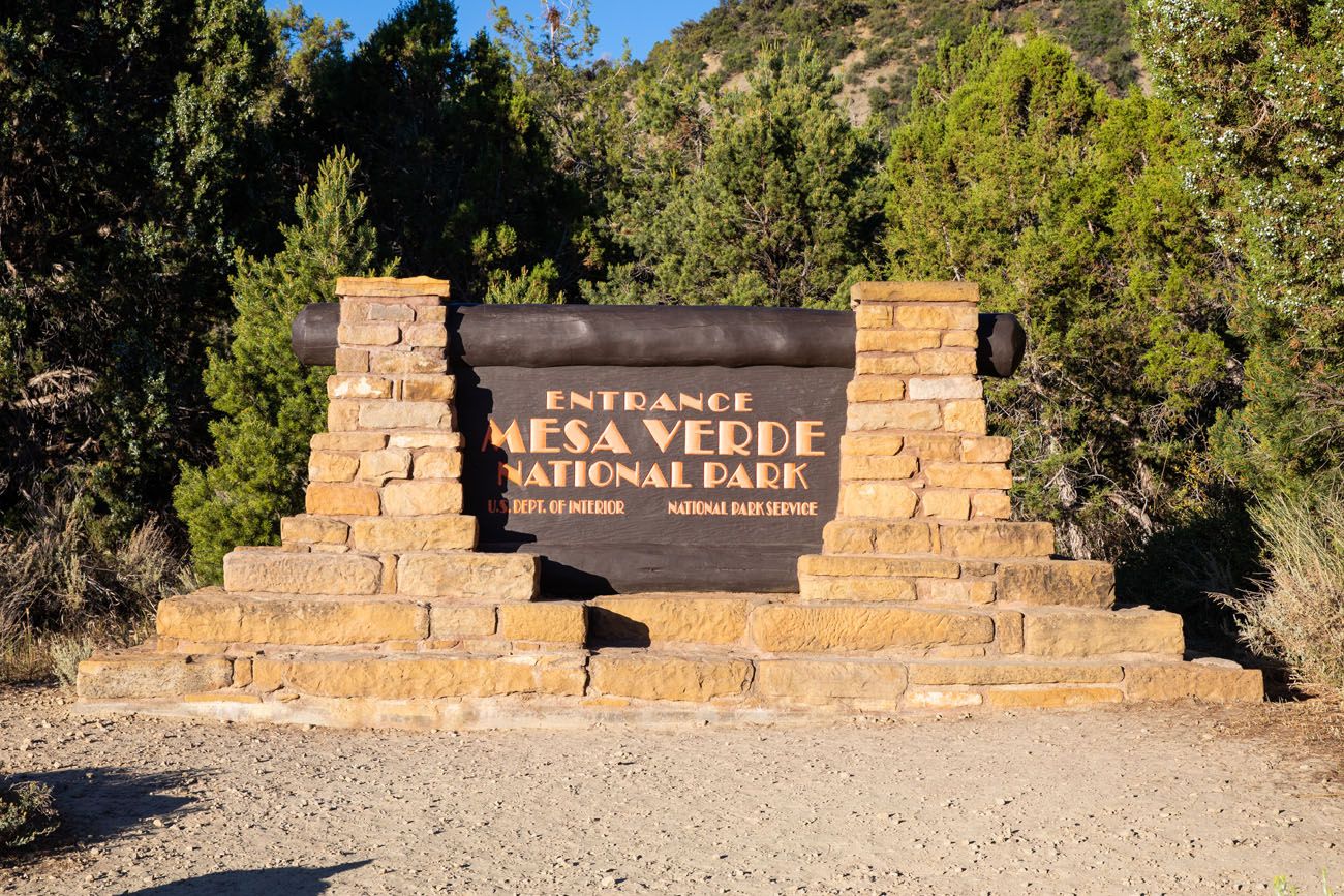 Mesa Verde Park Sign Colorado national parks