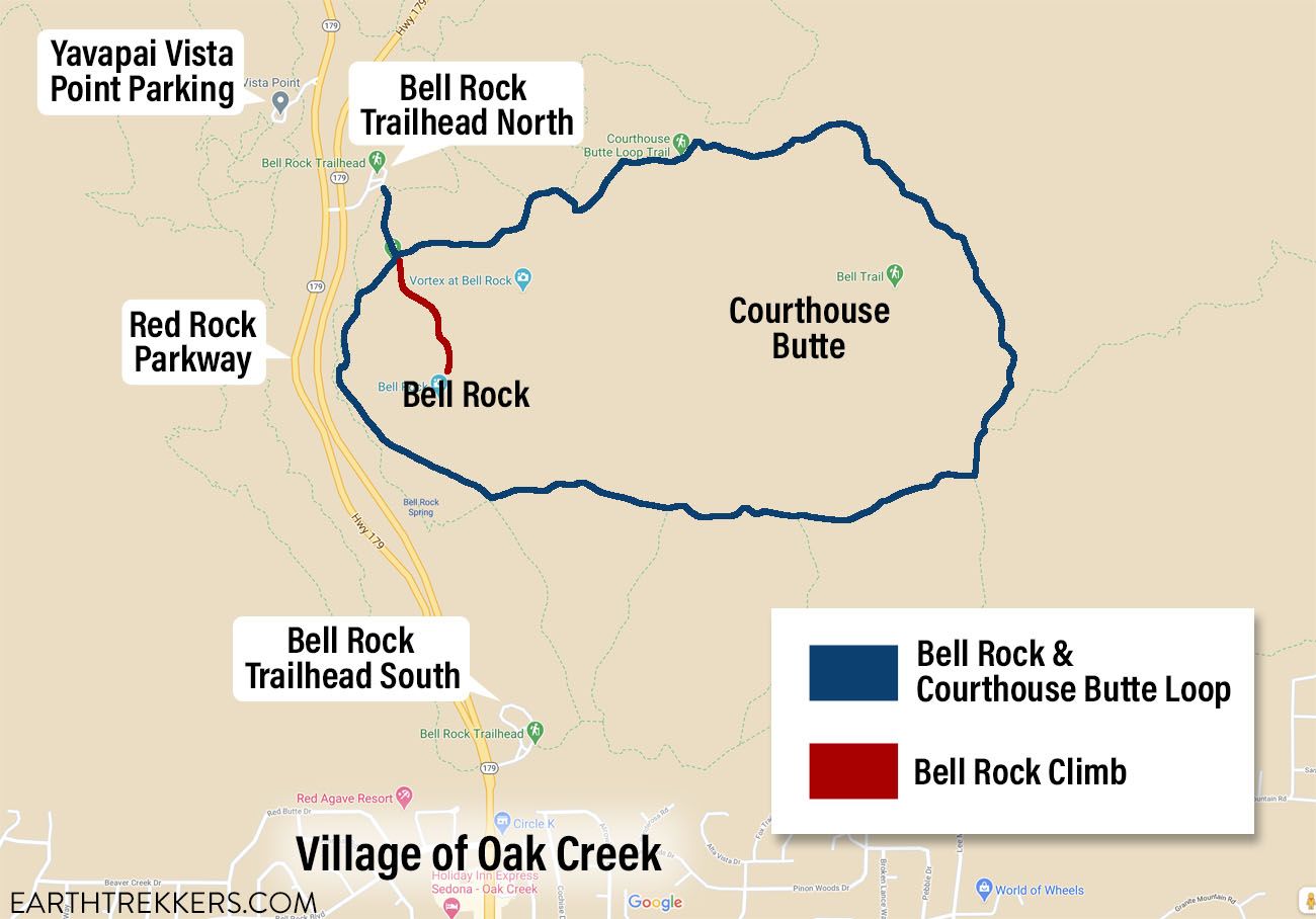 Courthouse Butte Loop Trail Map