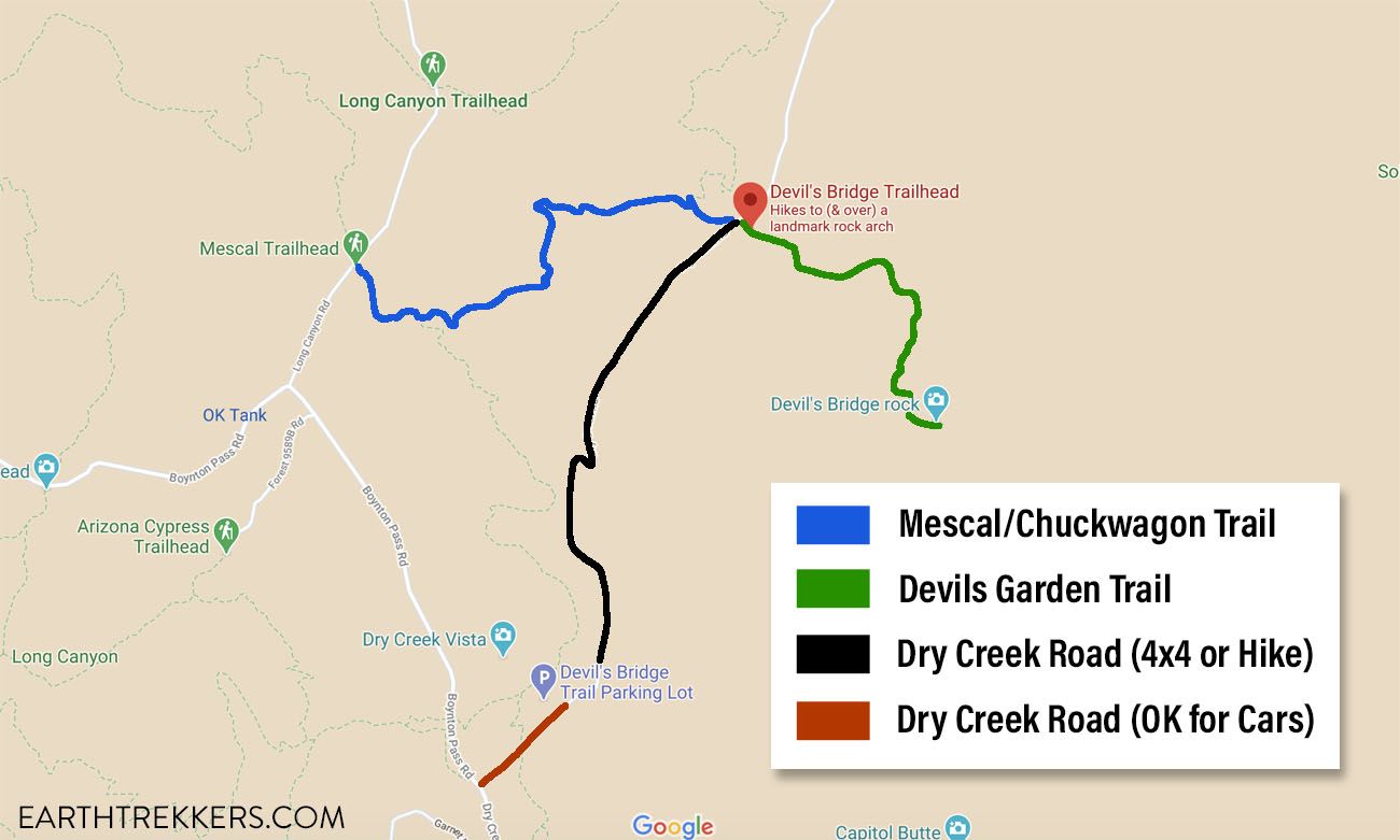 Devils Bridge Map