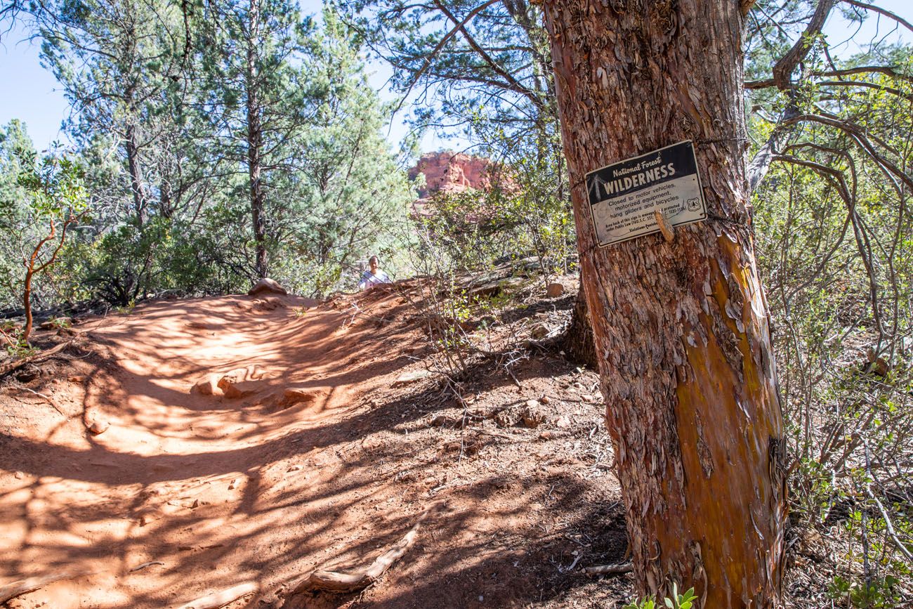 Sedona Wilderness Sign