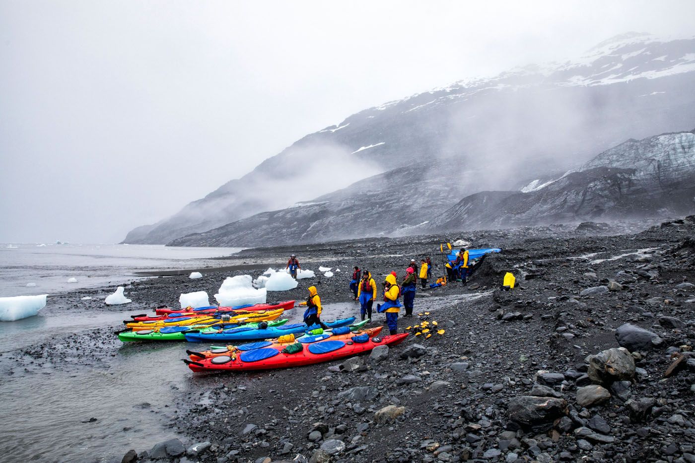 Columbia Glacier Kayaking Tour Lunch Spot