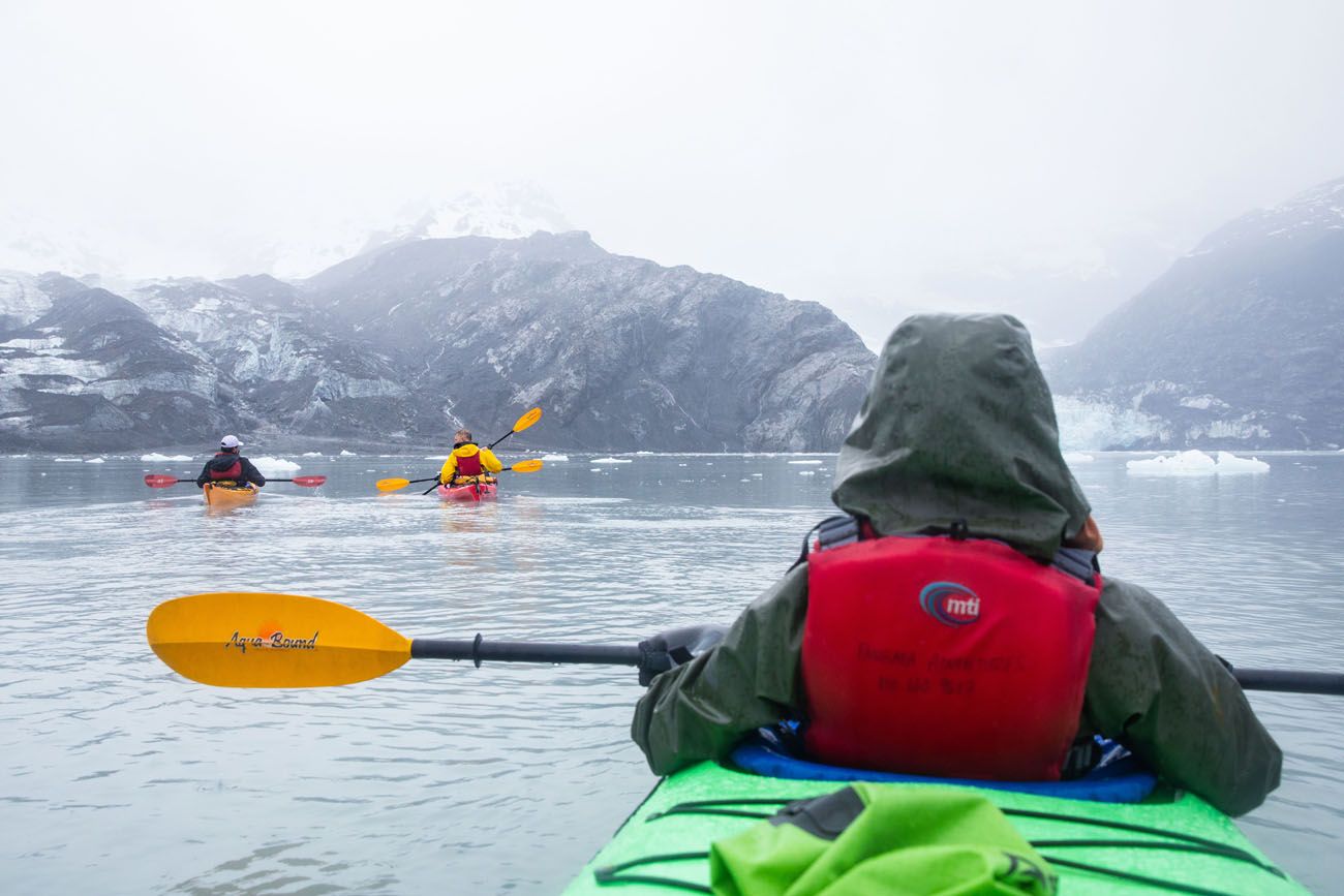 Glacier Kayaking in the Rain