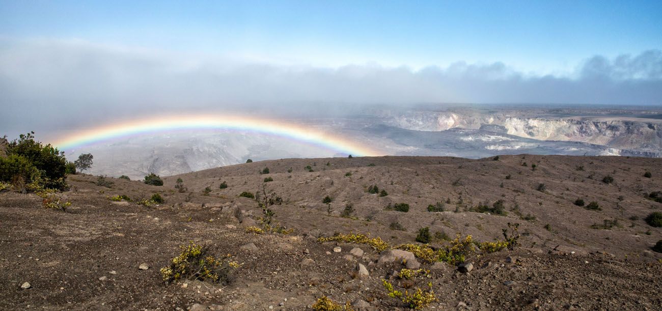 Kilauea Caldera with Rainbow