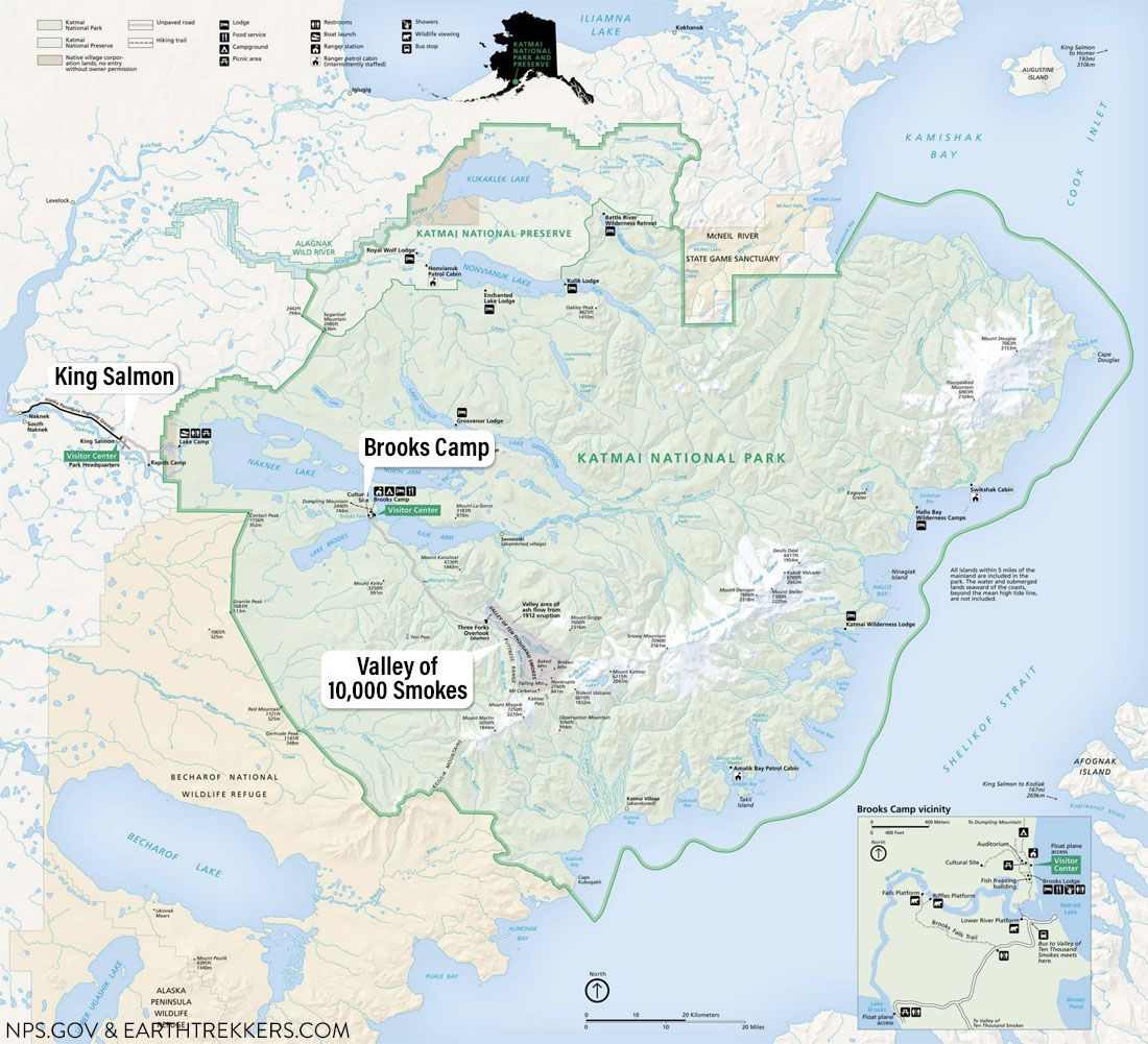 Katmai Map Brooks Camp