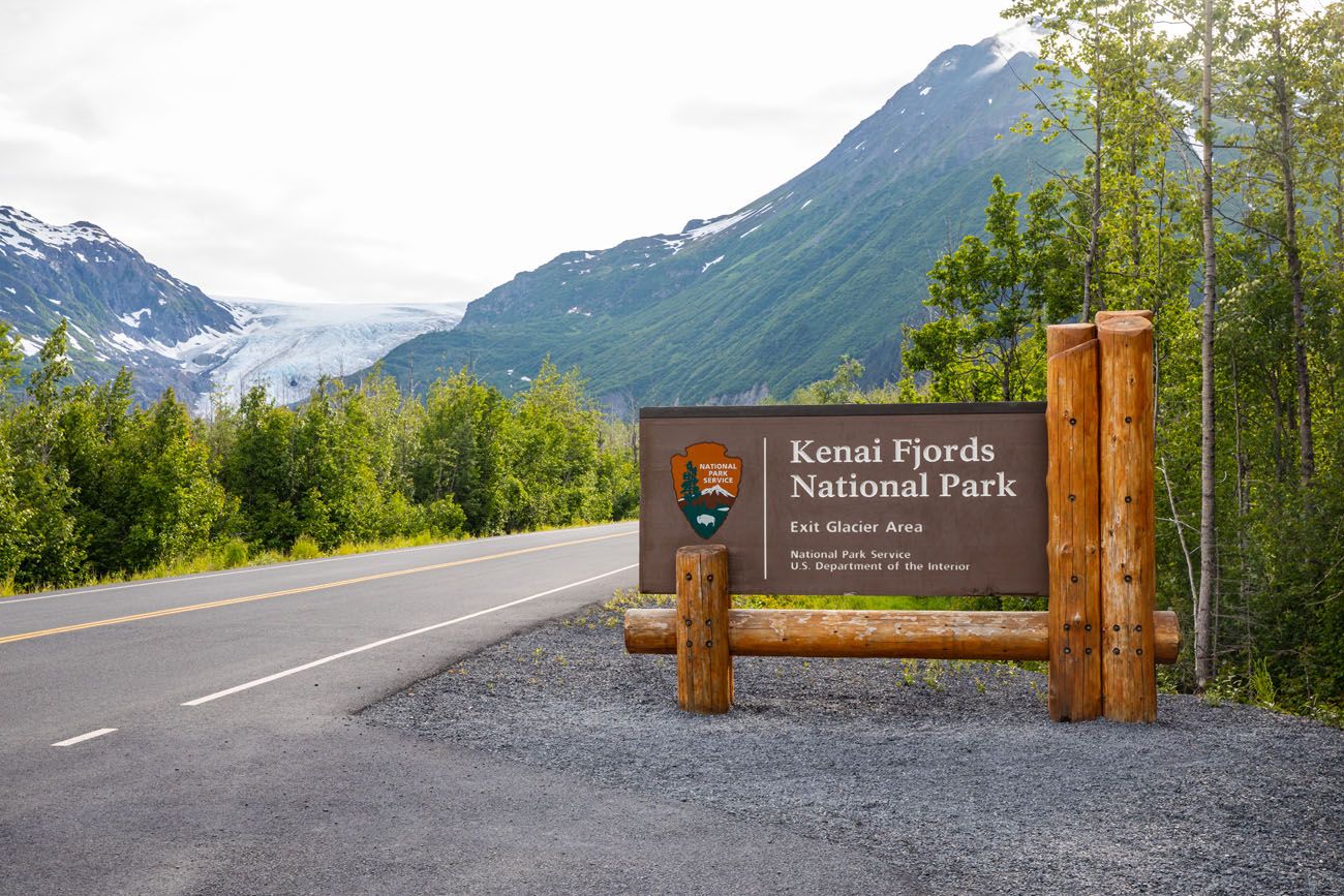 Kenai Fjords Sign Seward Highway