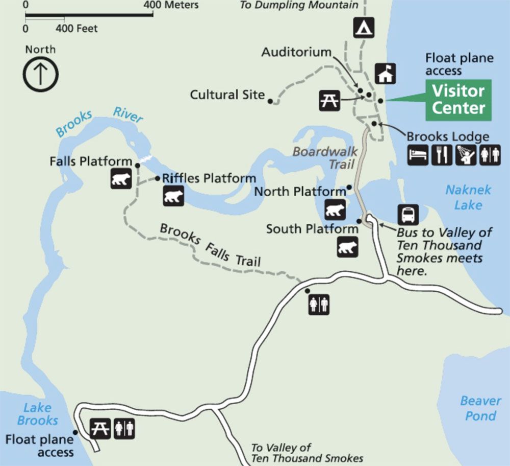 Map of Brooks Falls Trail