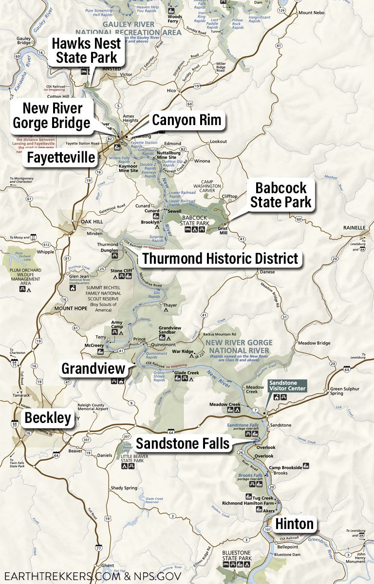 New River Gorge Park Map