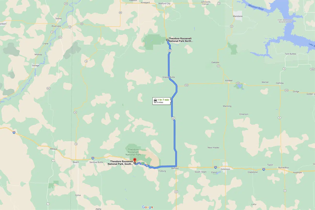 South Unit to North Unit Map