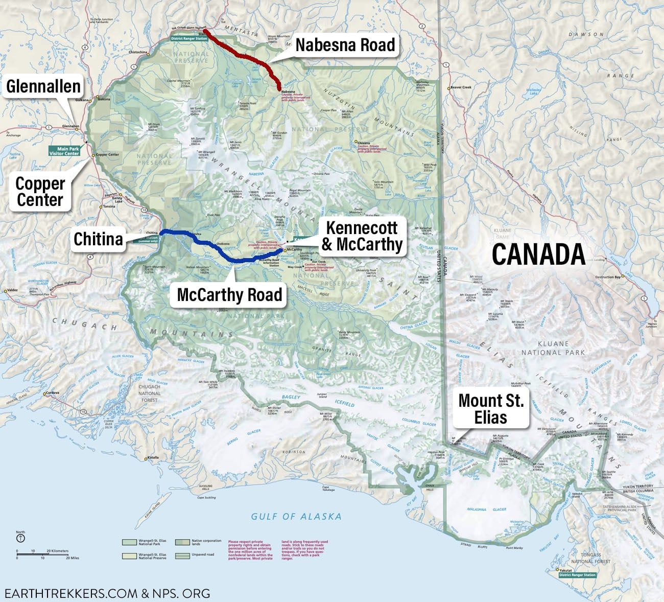 Wrangell St Elias Map