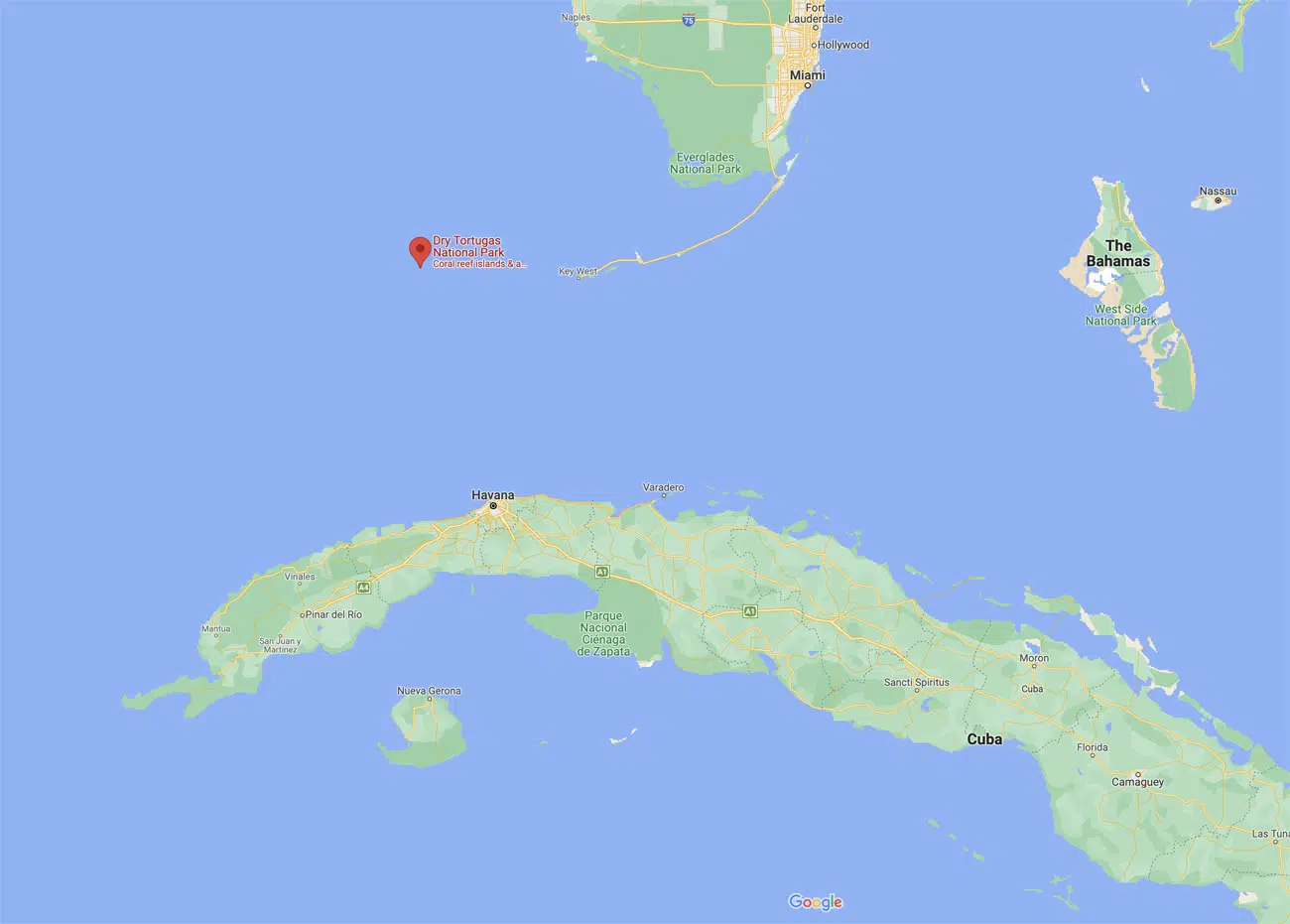 Dry Tortugas Location