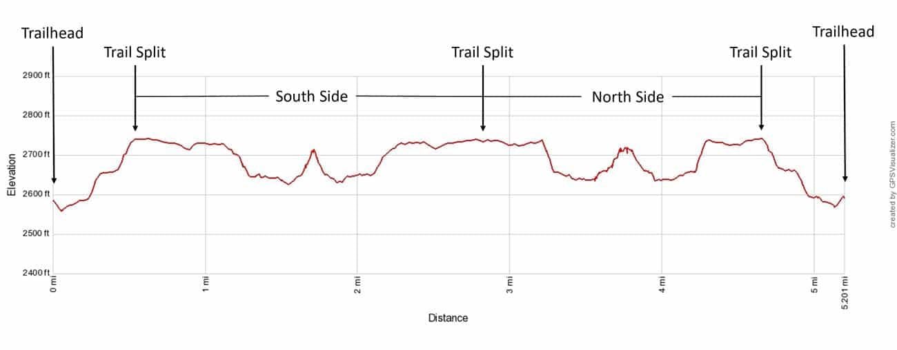 Petrified Forest Trail Elevation Profile