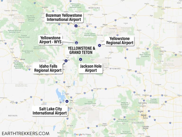 Large Airports Near Yellowstone National Park