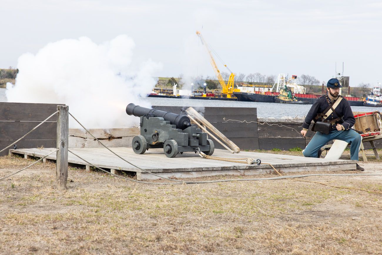 Old Fort Jackson Cannon Firing