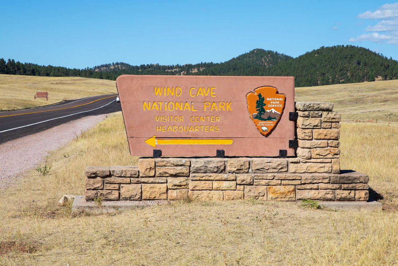 Wind Cave Park Sign