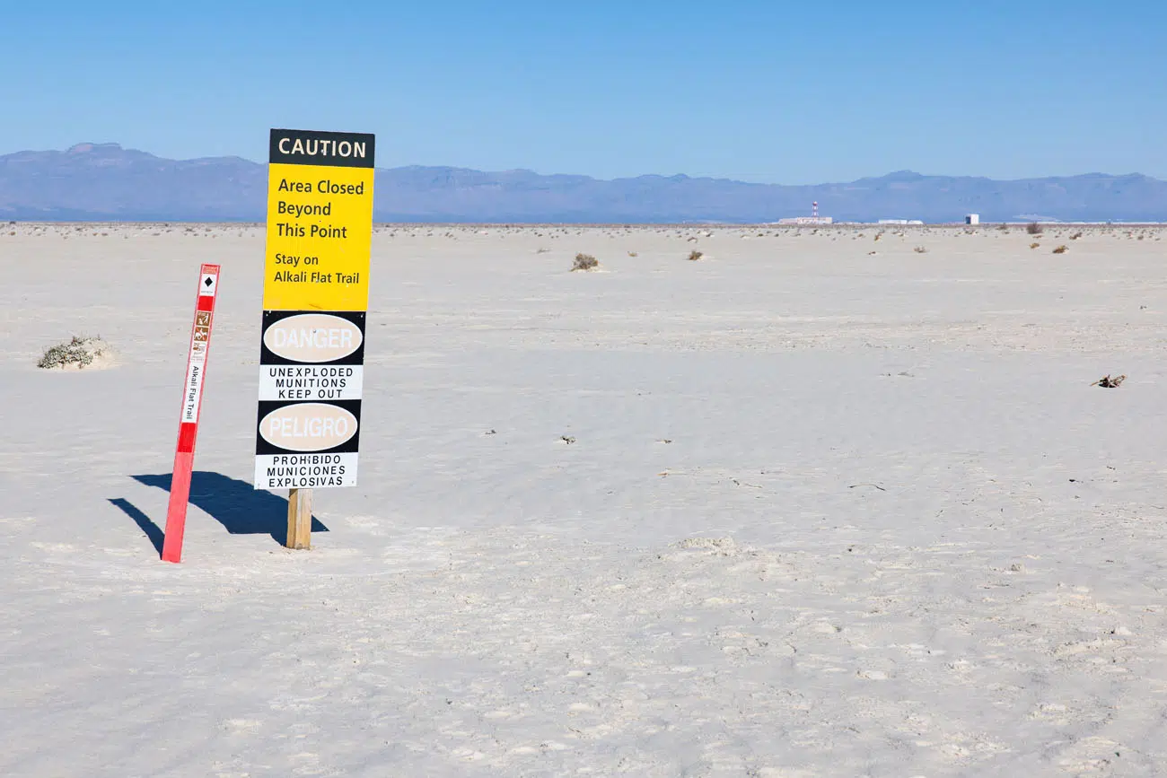 Alkali Flat Warning
