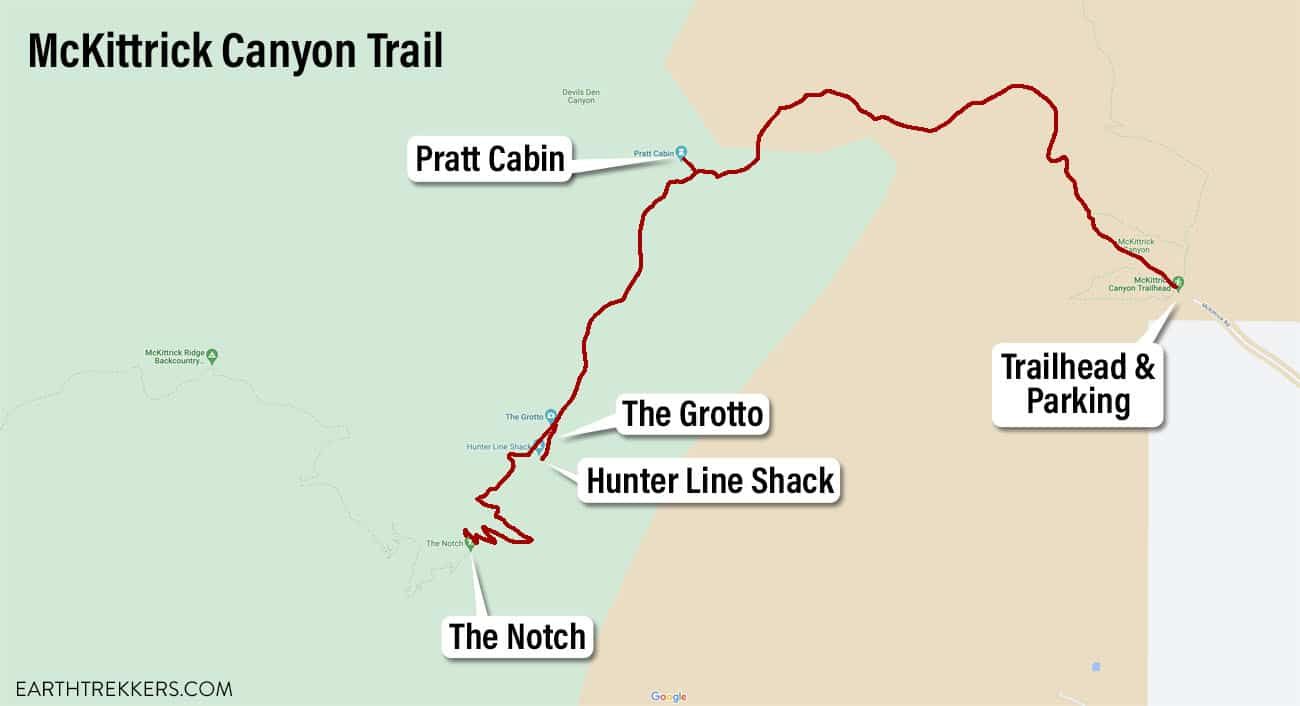 McKittrick Canyon Trail Map