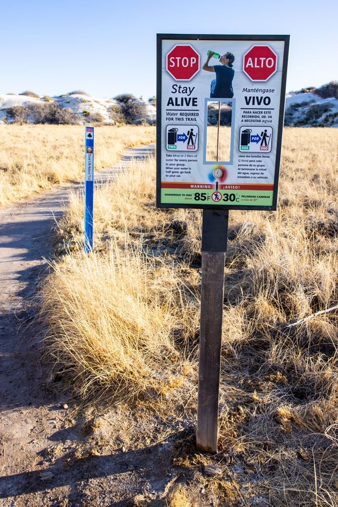 White Sands Trail Sign