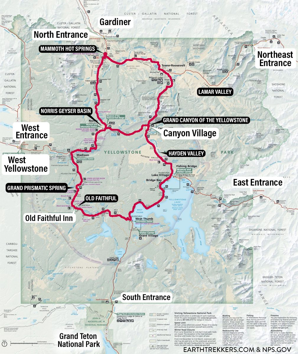 Yellowstone Map