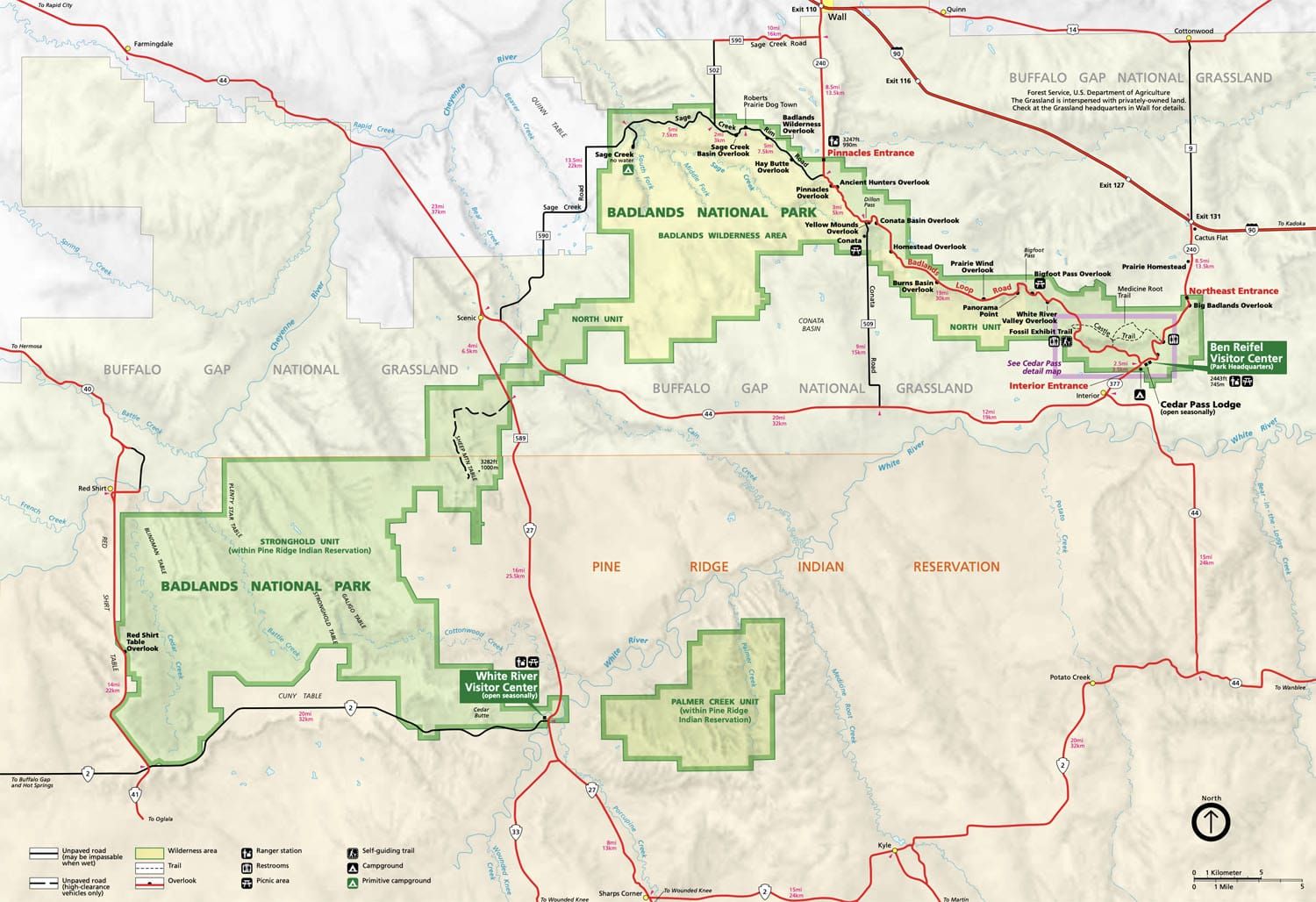 Badlands Map