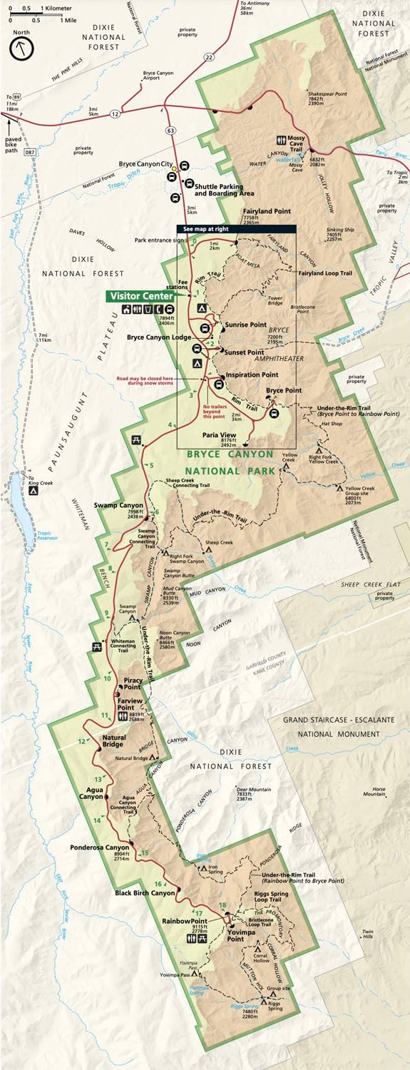 Bryce Canyon Map