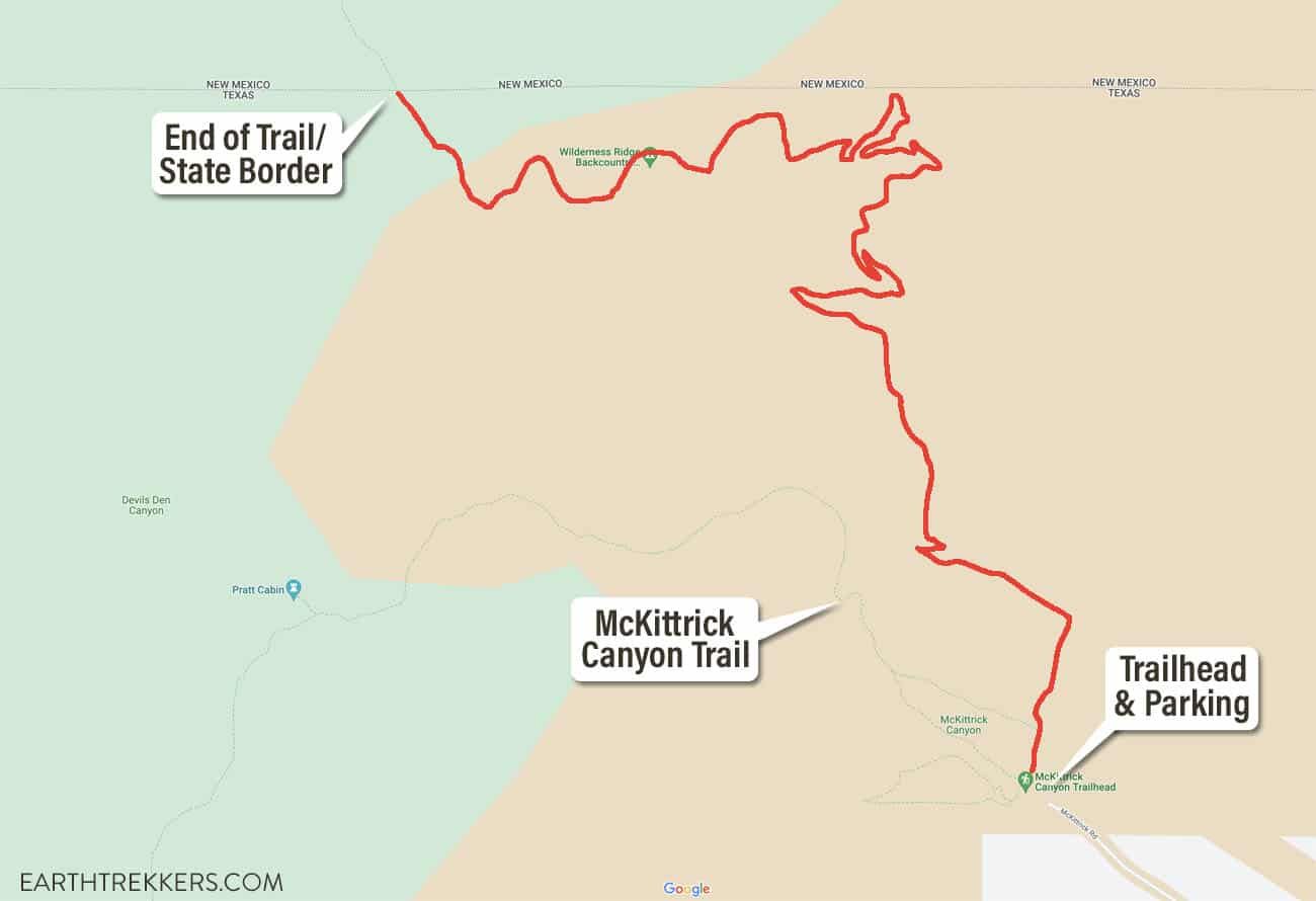 Permian Reef Trail Map