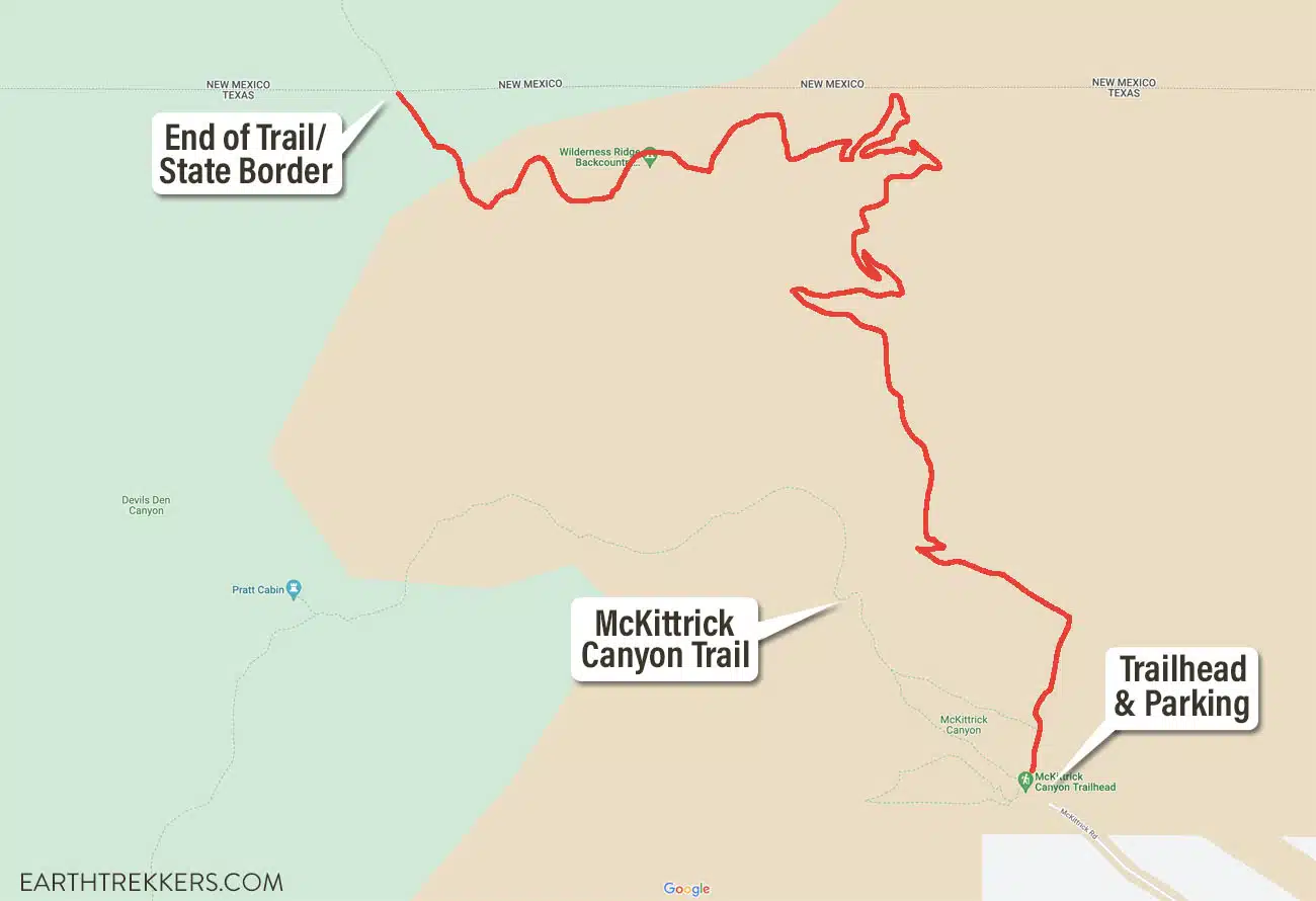 Permian Reef Trail Map