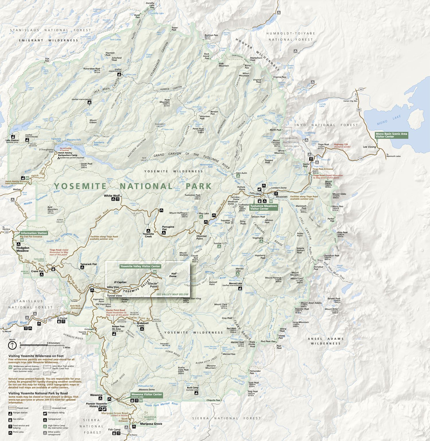 Yosemite Map