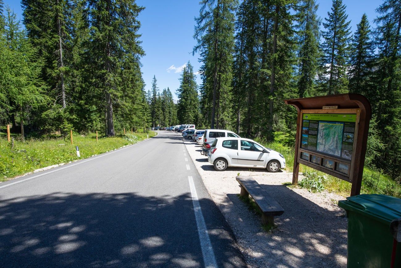 Croda da Lago Circuit Parking