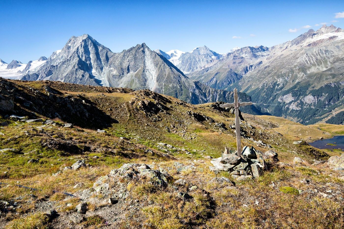 Cross on Haute Route Trail