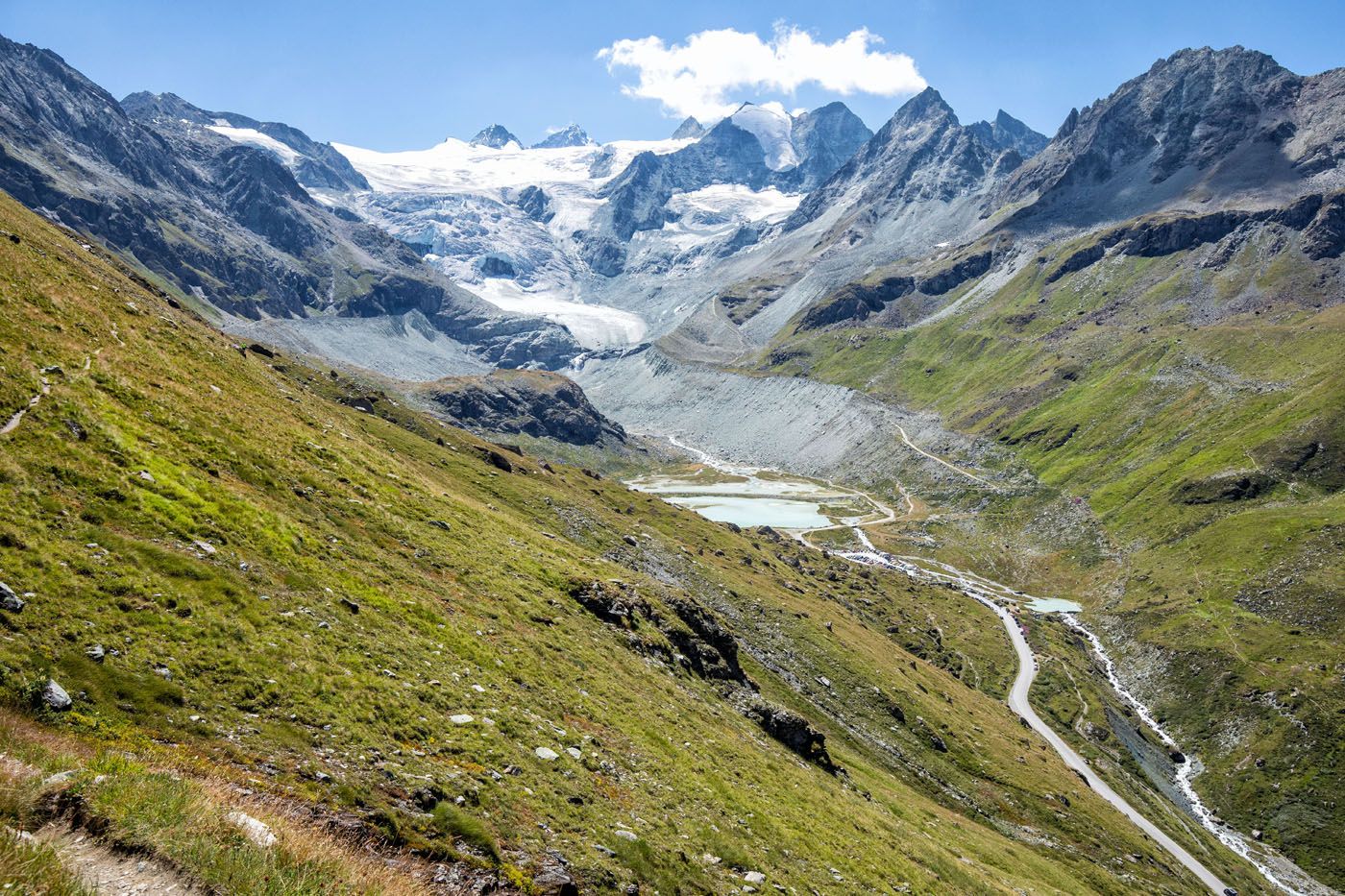 Glacier de Moiry and Parking Lot