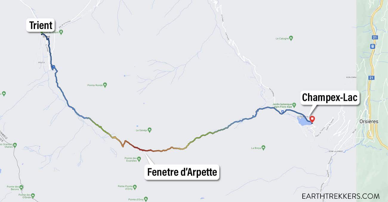 Haute Route Stage 3 Map Elevation