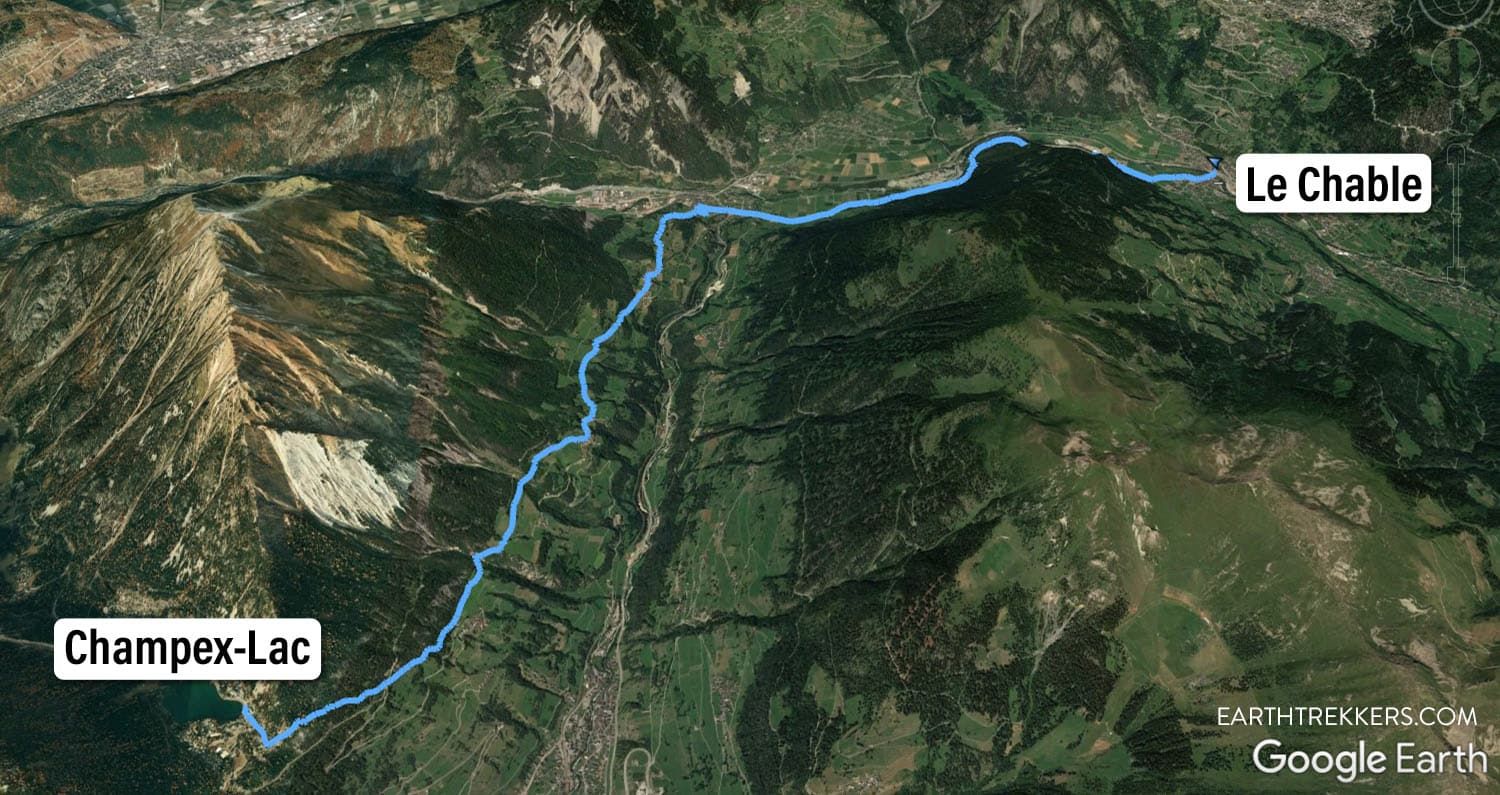 Haute Route Stage 4 Map