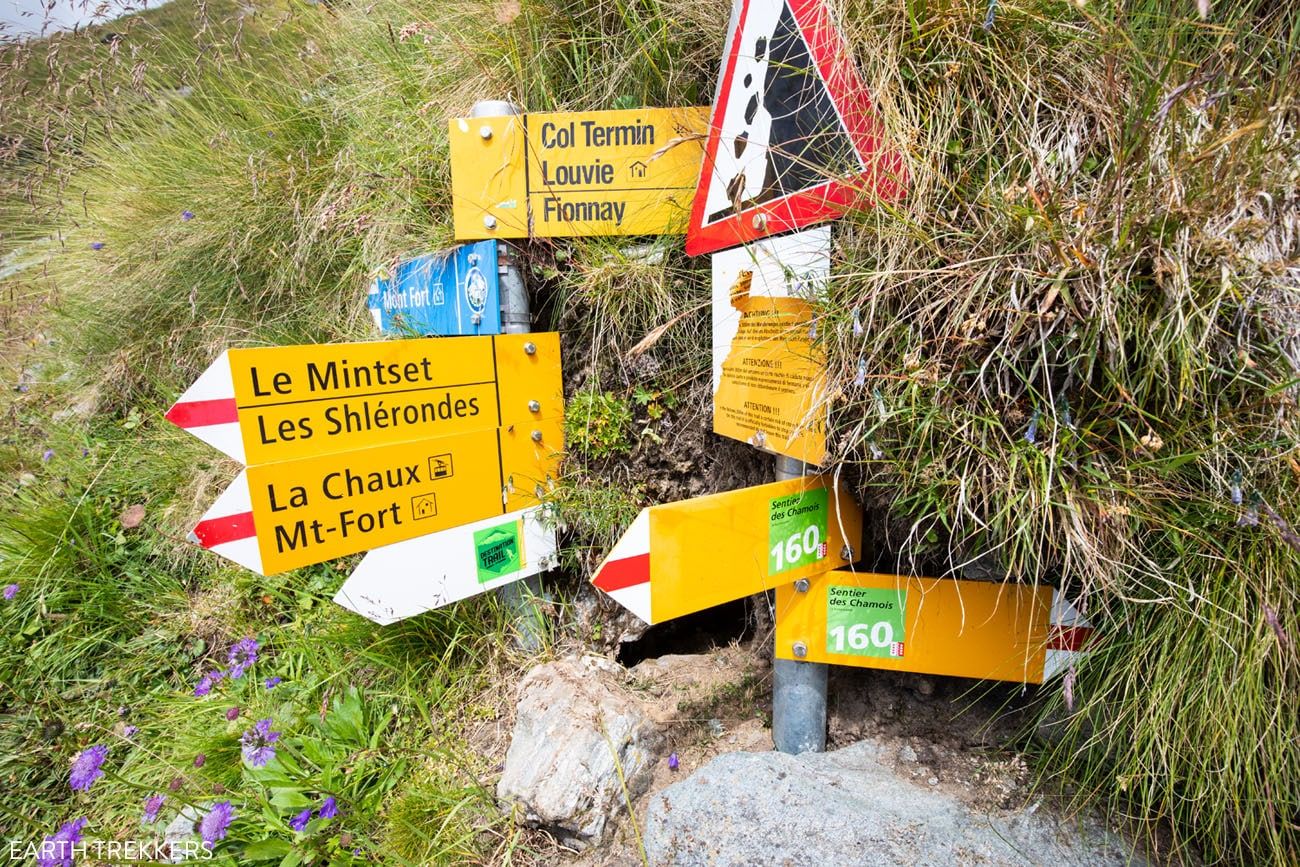 Haute Route Stage 6 Trail Sign