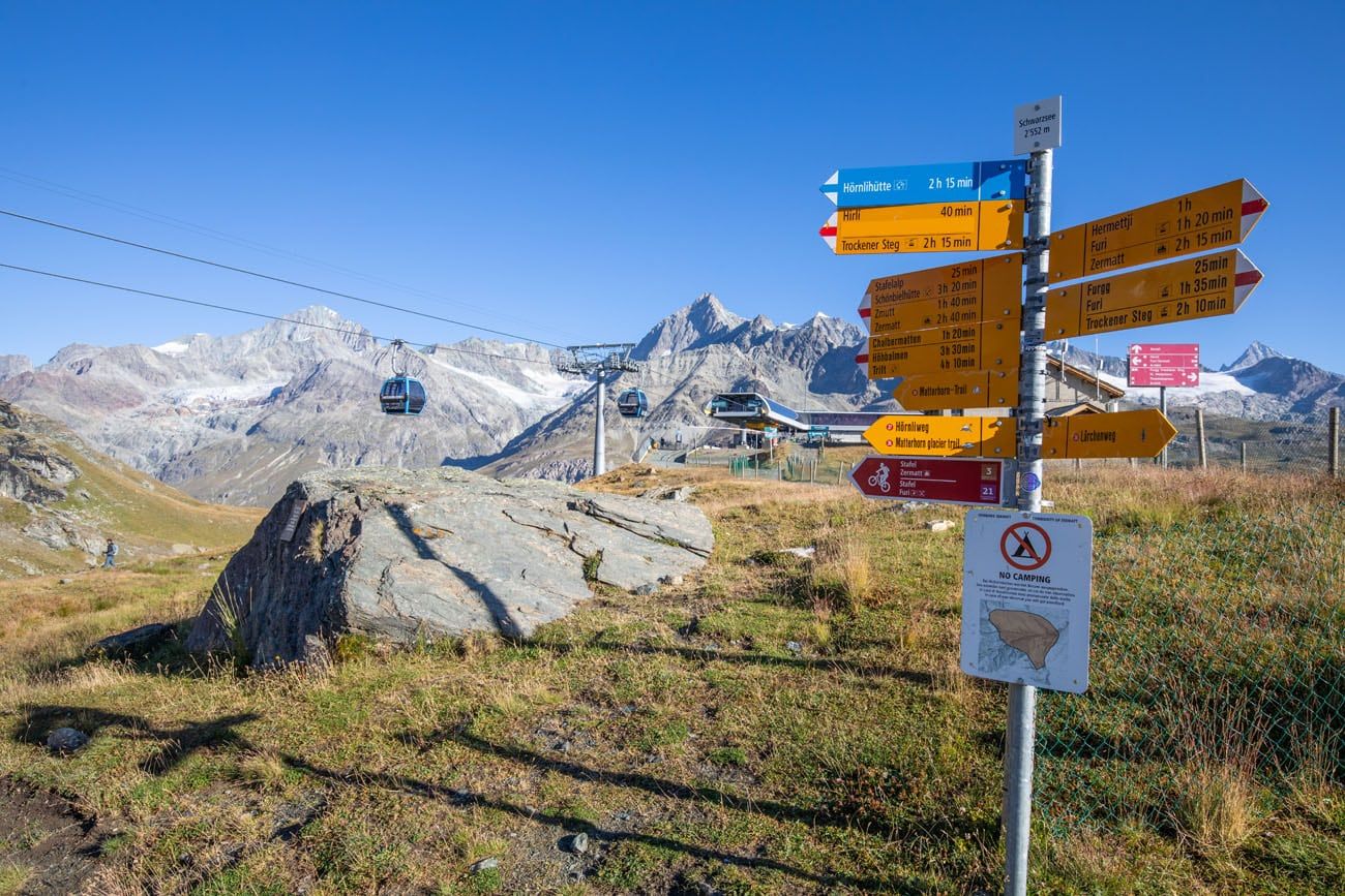 Hornlihutte Hike Trailhead