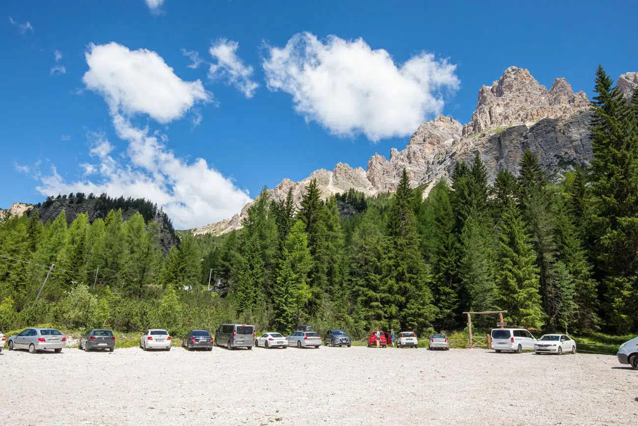 Lago Sorapis Hike Parking