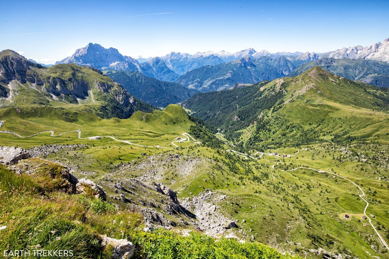 Passo Giau from Rifugio Nuvolau