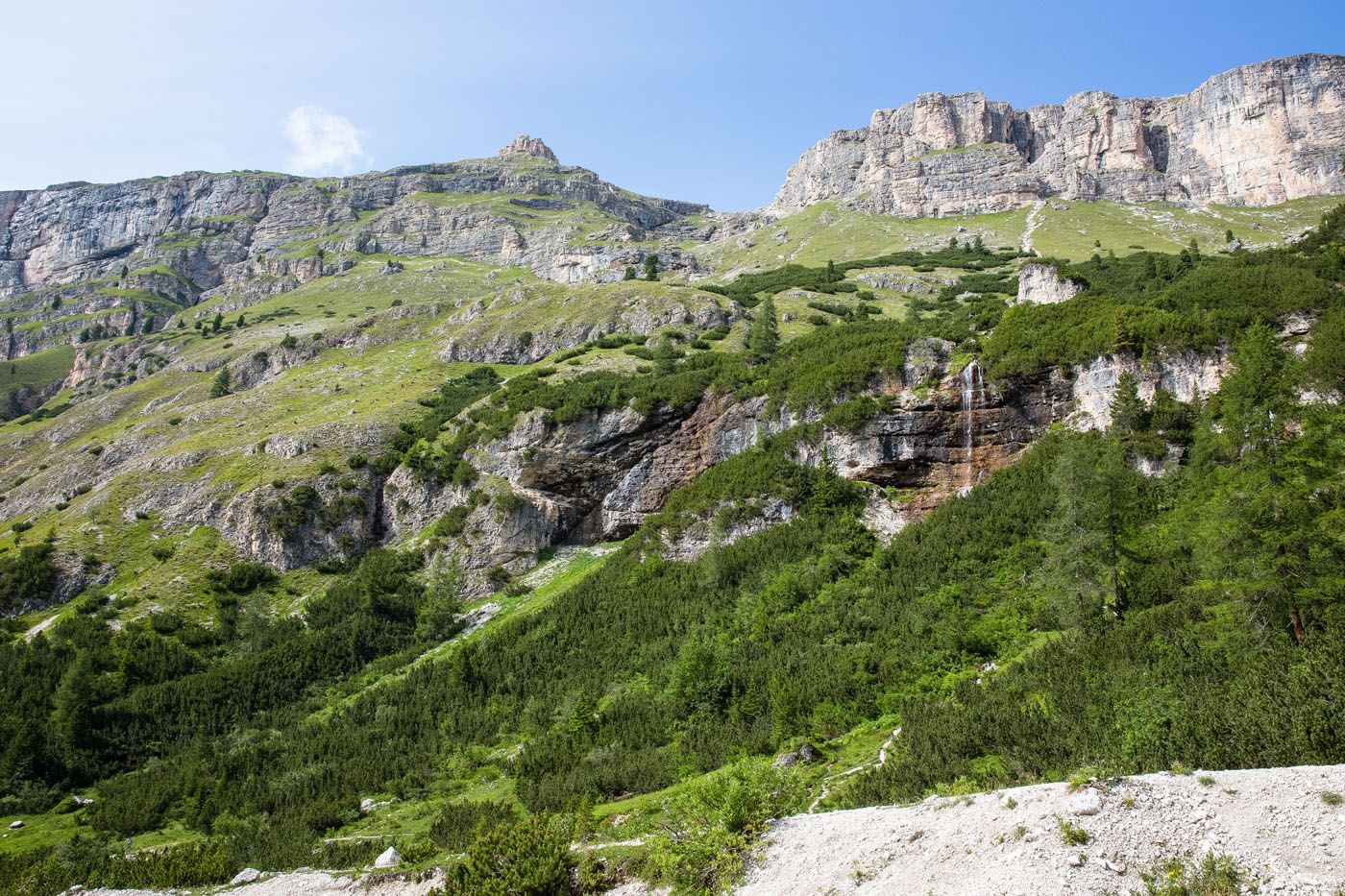 Puez Odle Altopiano Hike Waterfall