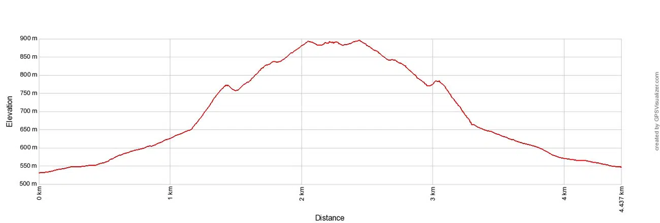 Punta Larici Elevation Profile