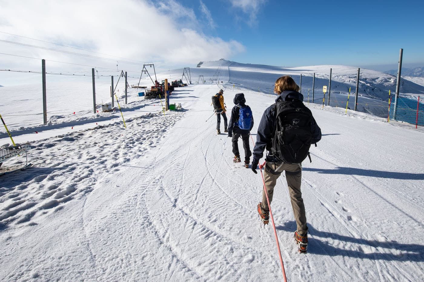 Starting the Breithorn Climb