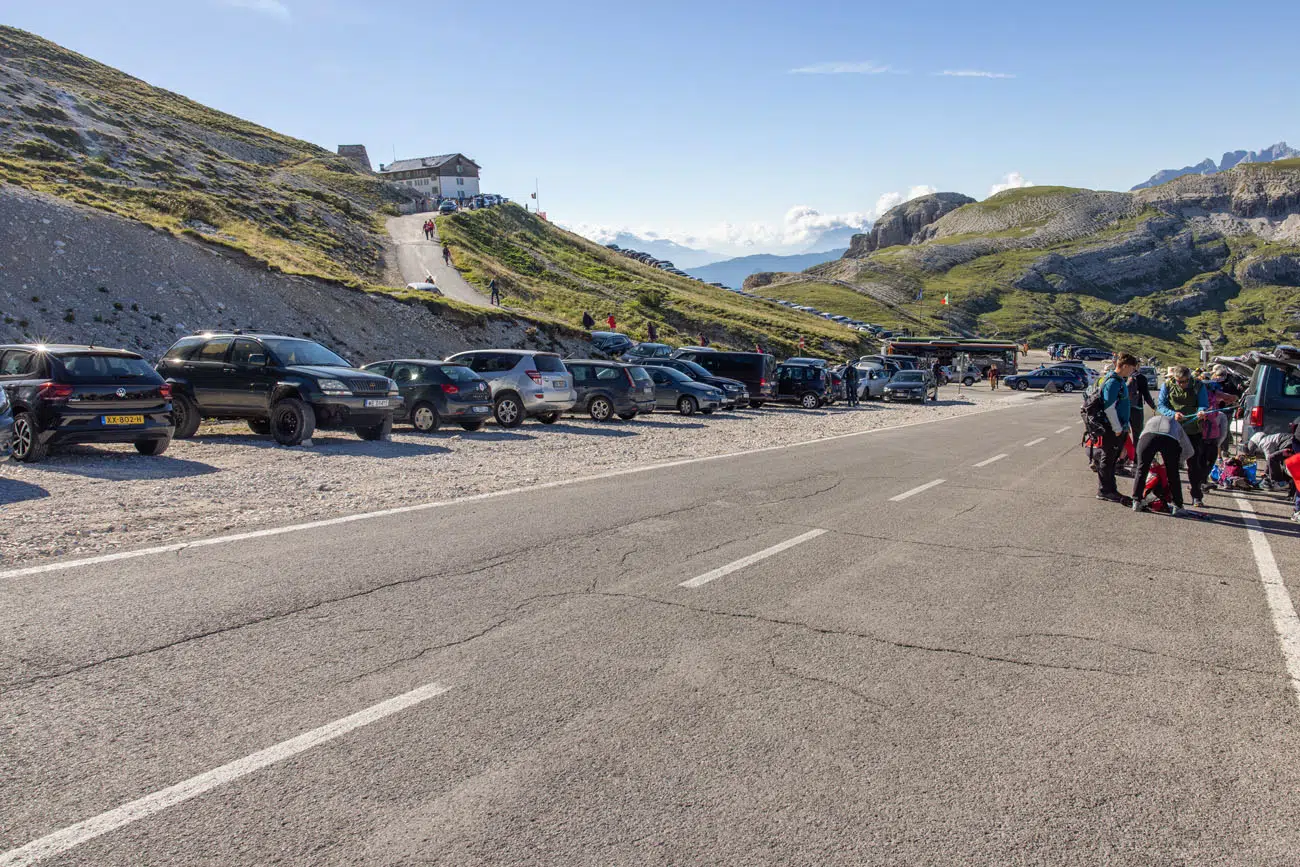 Tre Cime Rifugio Auronzo Parking Lot | Tre Cime di Lavaredo Hike