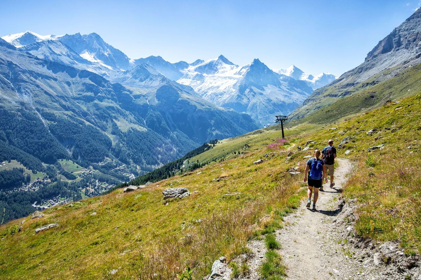 View of Zinalrothorn and Weisshorn