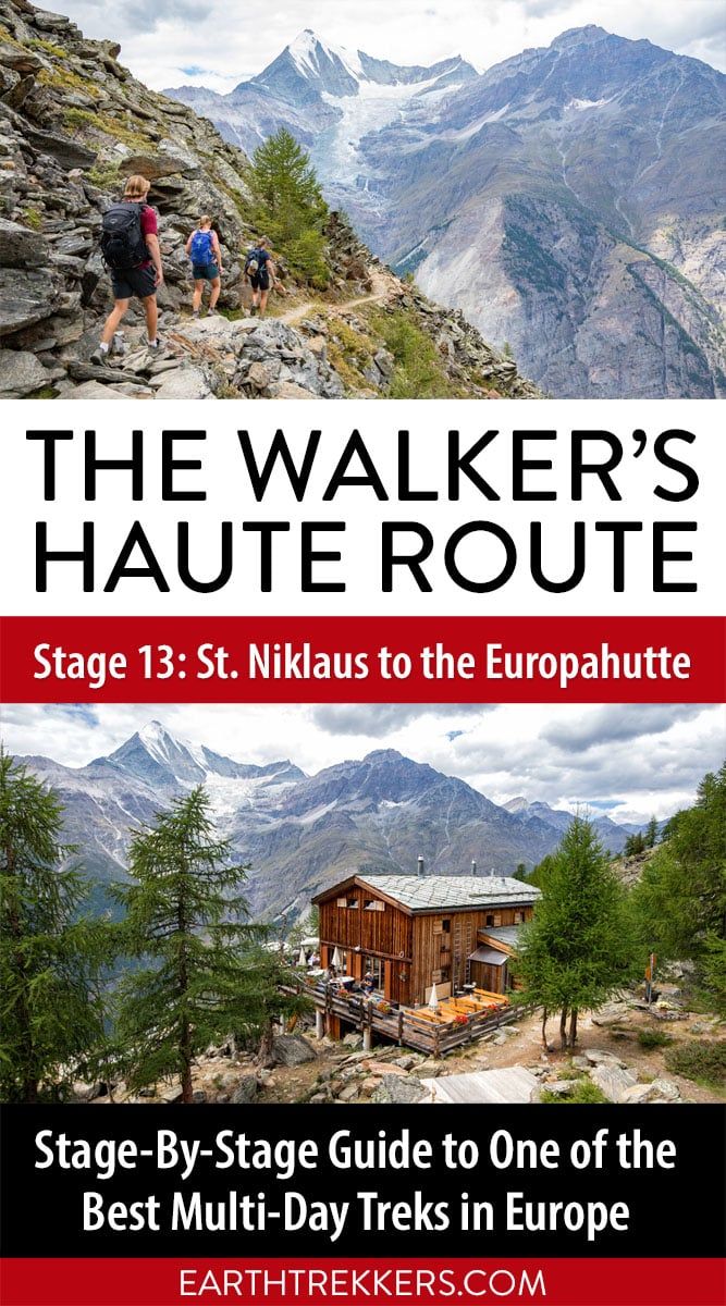 Haute Route Stage 13 St Niklaus Europahutte