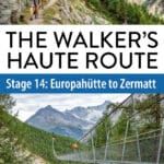 Haute Route Stage 14 Europahutte to Zermatt