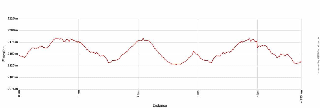 Glacier d'Argentiere Hike Elevation Profile