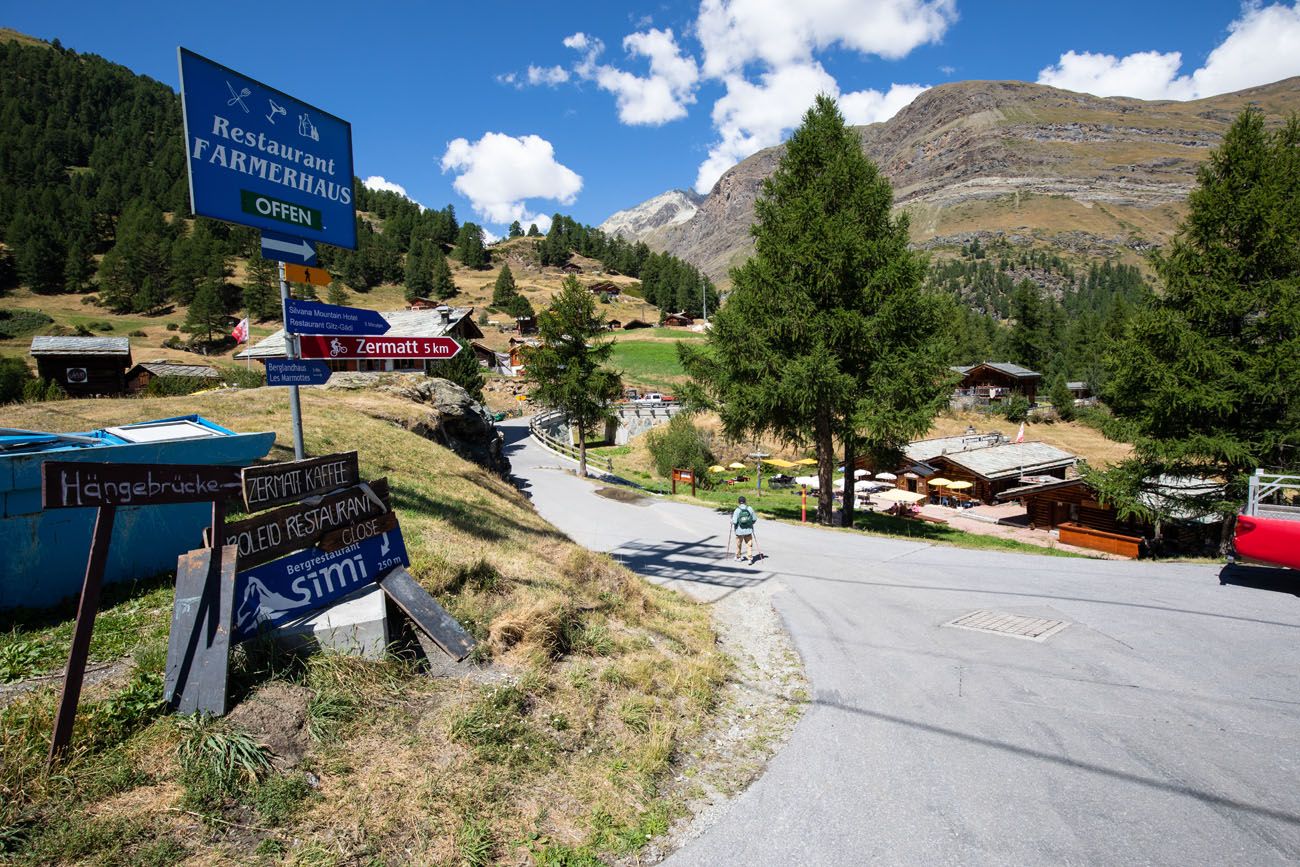 Starting the Furi to Zermatt Hike