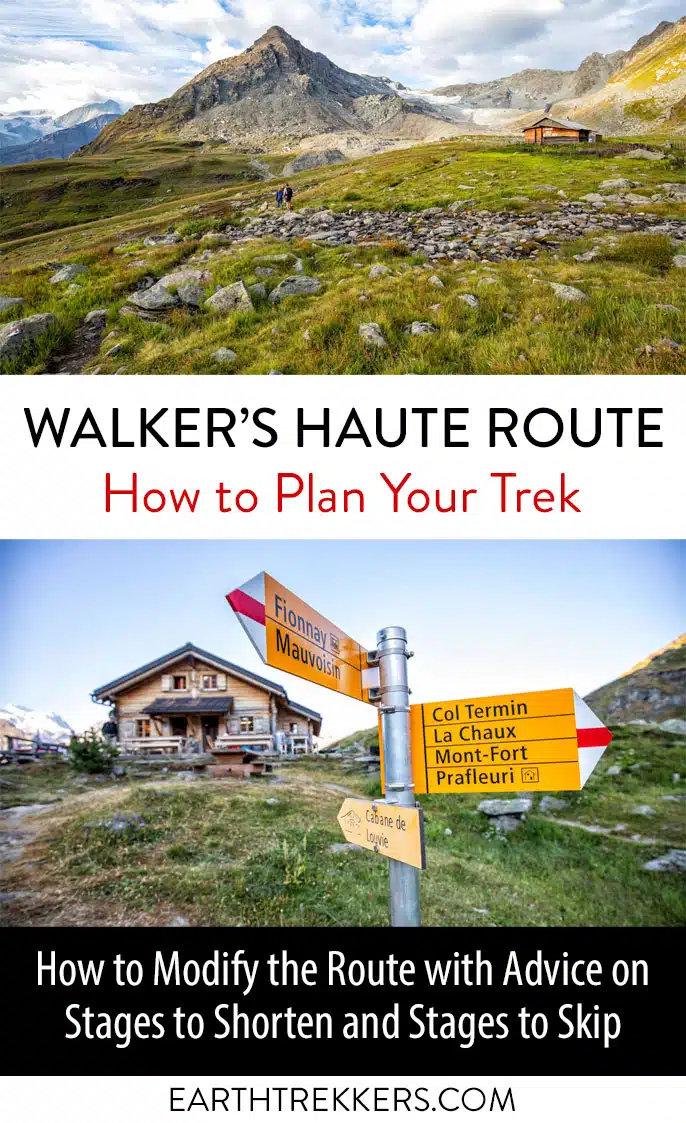 Walkers Haute Route Planning Guide