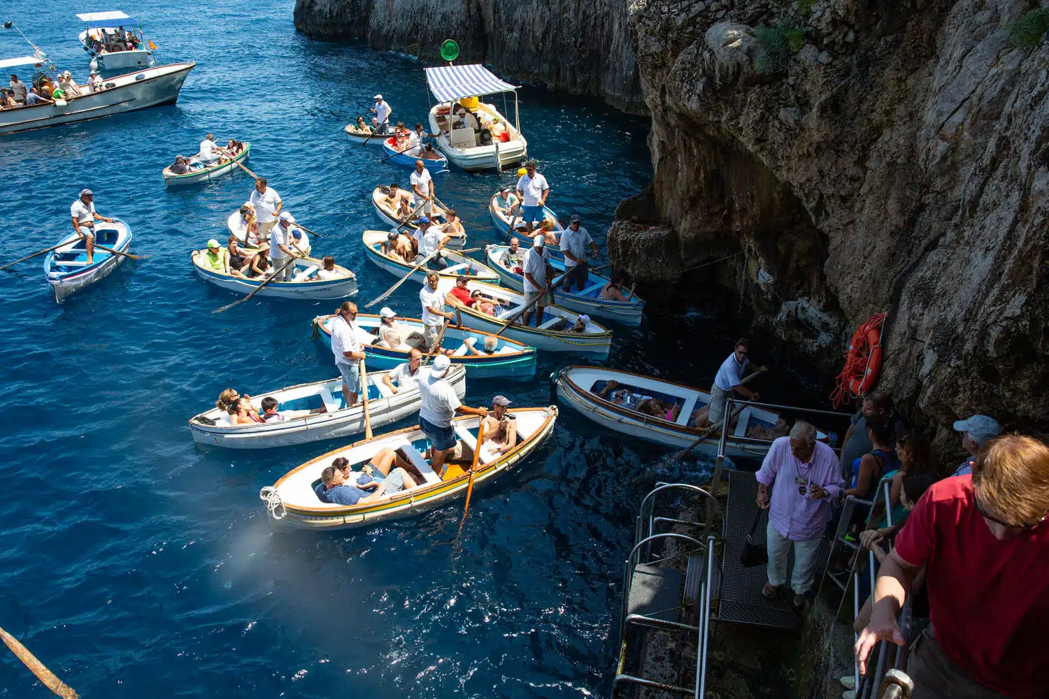 Blue Grotto Entrance | One Day in Capri Itinerary