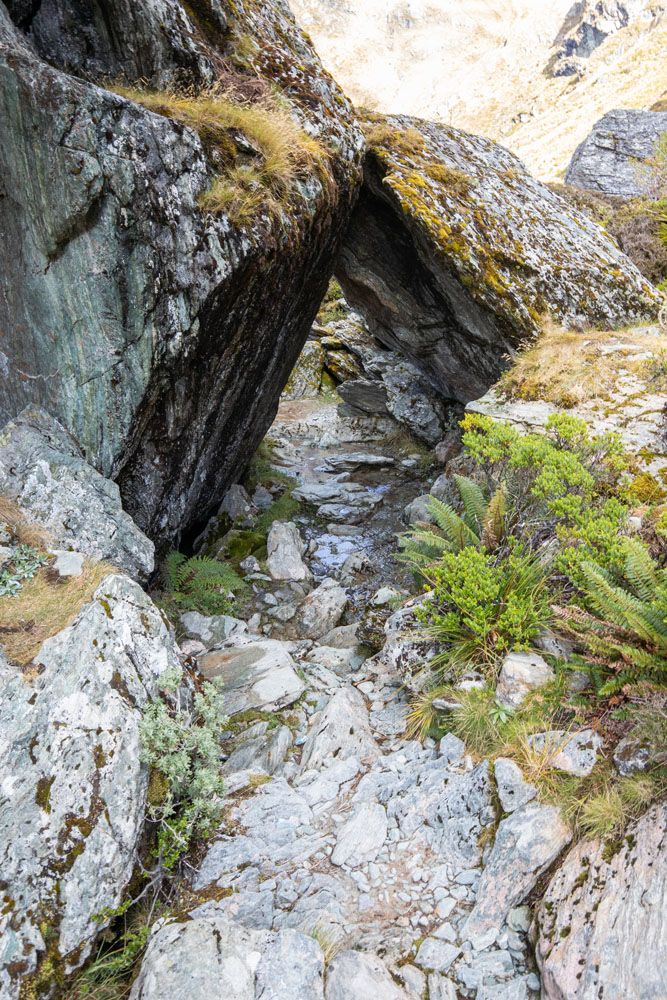 Routeburn Track Rock Tunnel