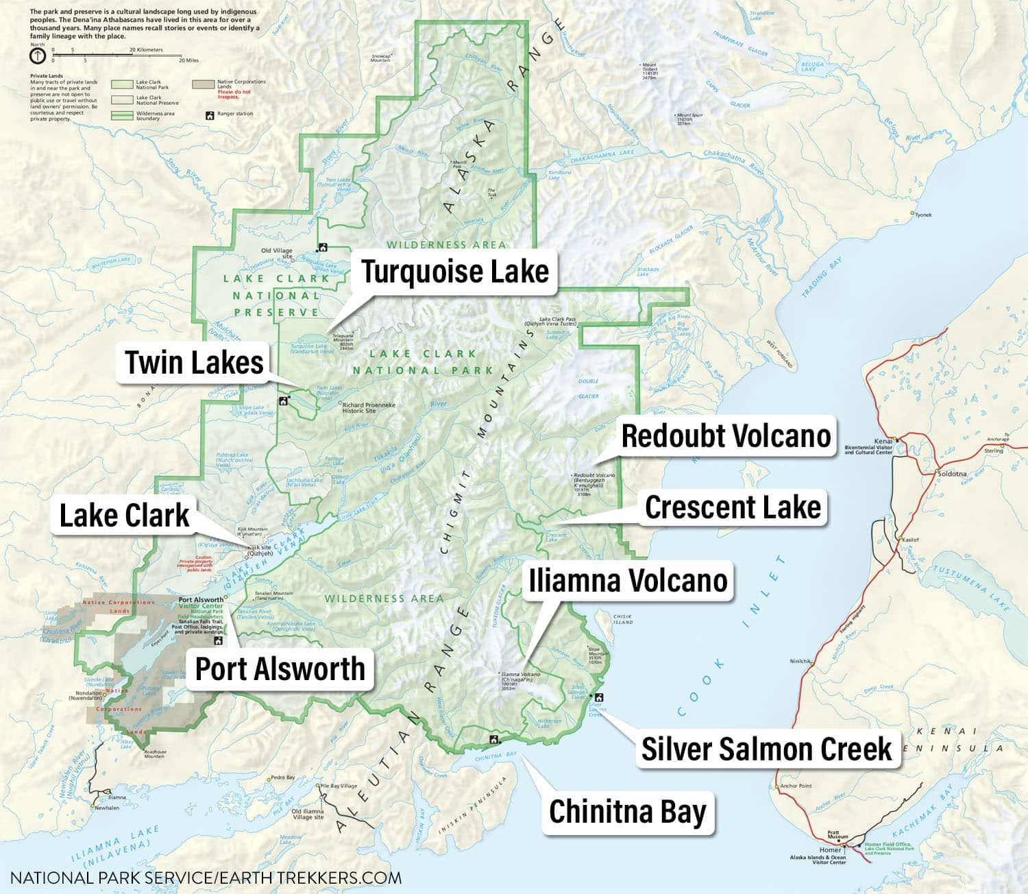 Lake Clark National Park Map